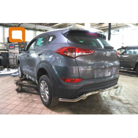 Защита заднего бампера Hyundai Tucson 2016 волна